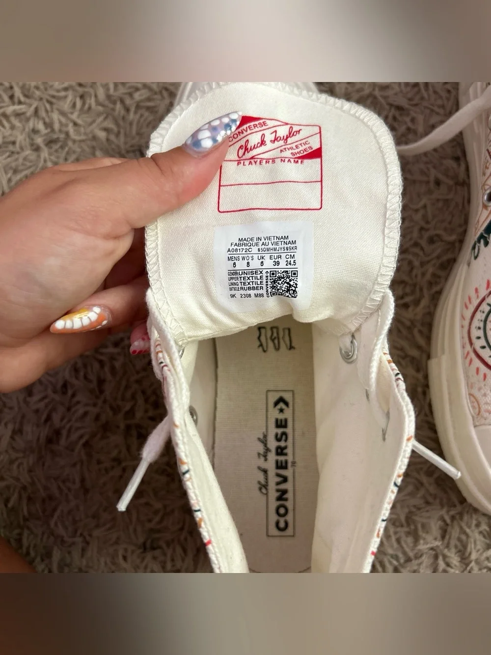 Size 8 Converse Chuck 70 plus crafted evolution